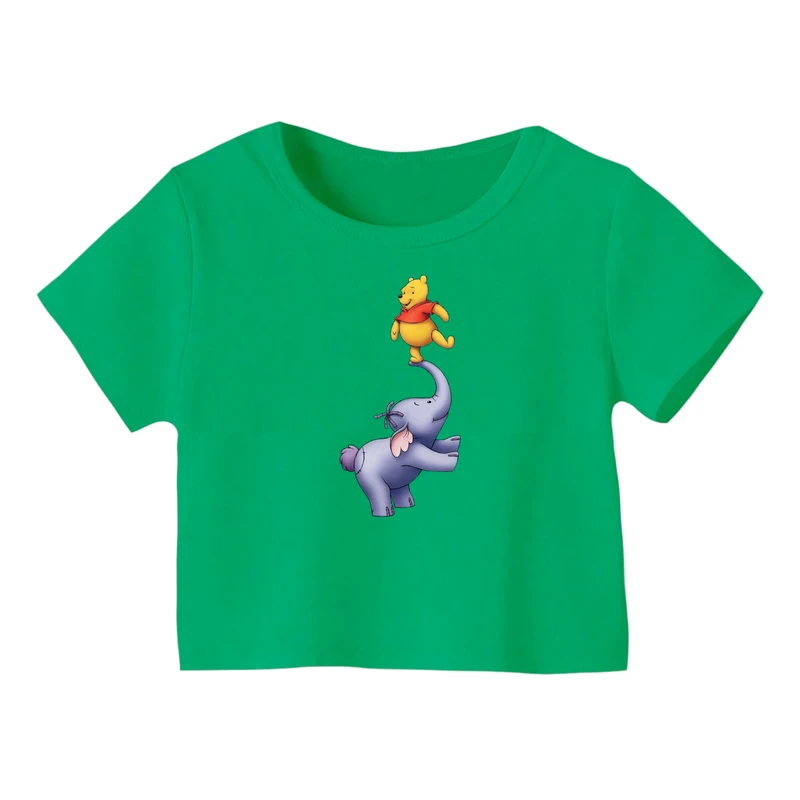 کراپ‌ تی‌شرت آستین کوتاه زنانه مدل پو کد 28