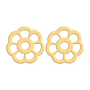 گوشواره طلا 18 عیار زنانه فرشته طرح گل مدل WEL-000241