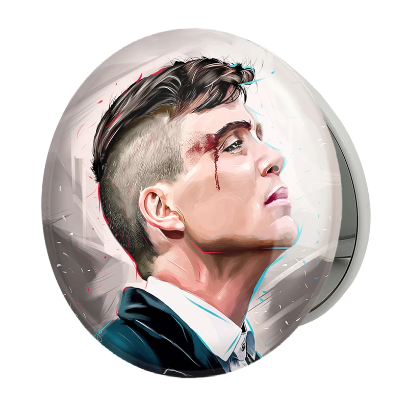 آینه جیبی خندالو طرح سریال پیکی بلایندرز Peaky Blinders مدل تاشو کد 3196 