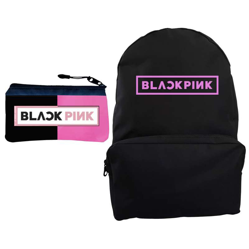 کوله پشتی مدل گروه black pink کد 700 به همراه جامدادی 
