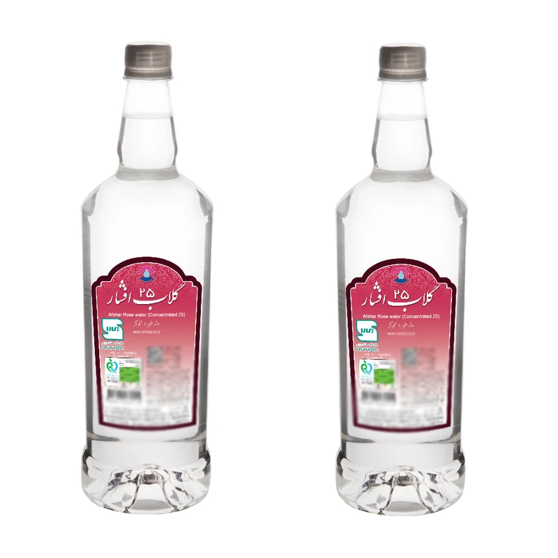 گلاب غلیظ 25 افشار - 1 لیتر بسته 2 عددی