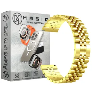 Masir 5bead Stainless Butterfly Strap suitable for Galaxy Watch Gear S2 / Gear S3 / Gear Sport / Active / Active2 20mm