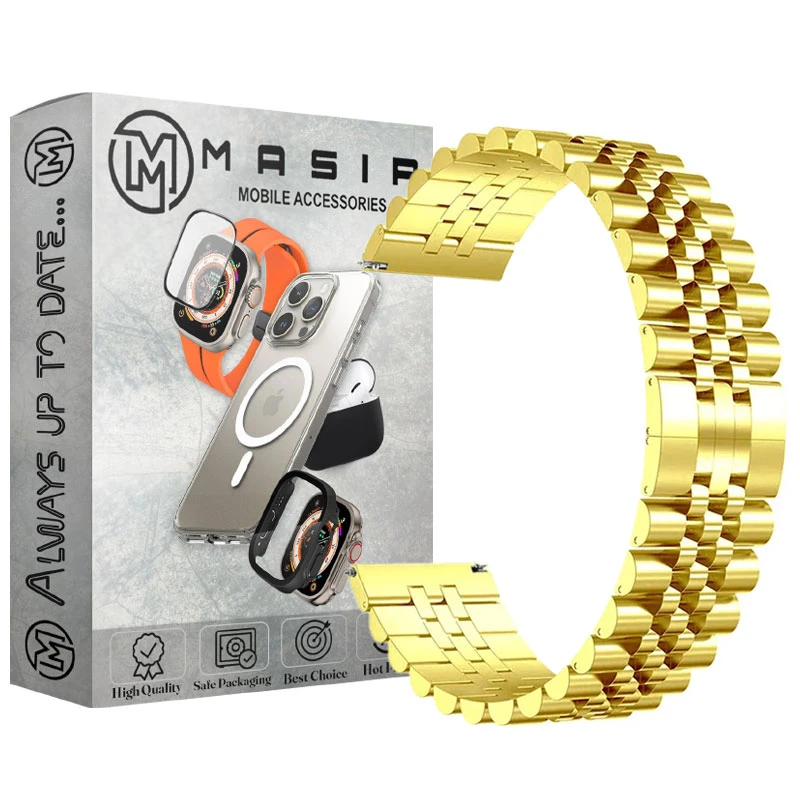 بند مسیر مدل 5bead Stainless Butterfly مناسب برای ساعت هوشمند ایمیلب KW66