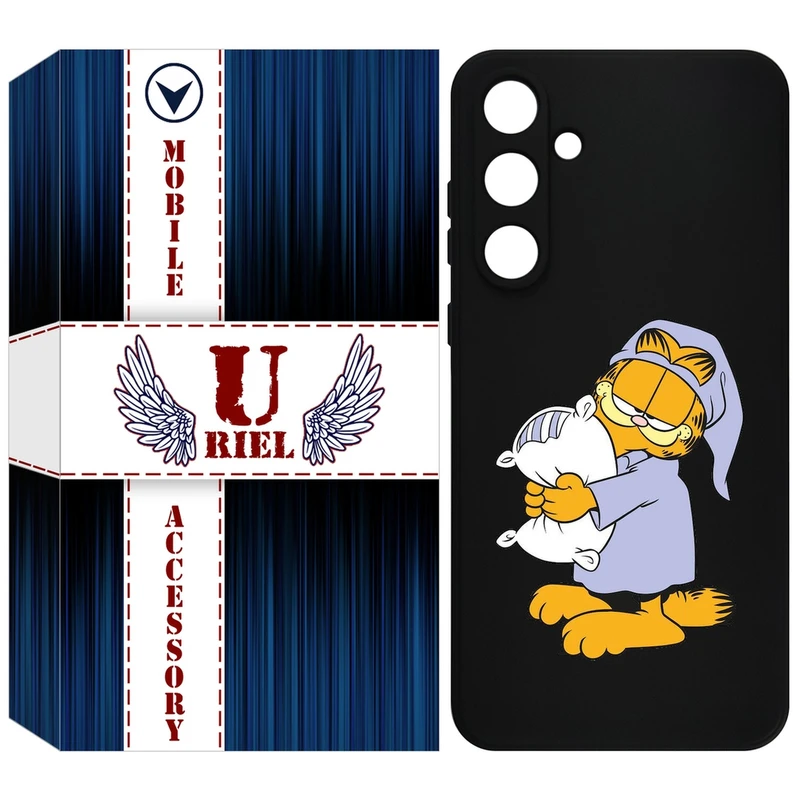 کاور یوریل مدل KSH کد 73 طرح گارفیلد خوابالو مناسب برای گوشی  موبایل سامسونگ Galaxy S25 FE