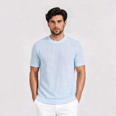 تی شرت آستین کوتاه یقه گرد مردانه ام کی مدل M0316