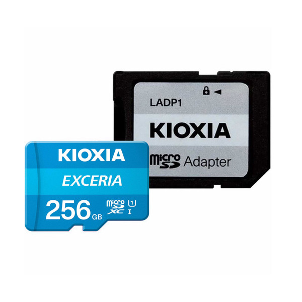 کارت حافظه‌ microSDHC کیوکسیا مدل EXCERIA کلاس 10 استاندارد UHS-I U1 سرعت 100MBps ظرفیت 256 گیگابایت به همراه آداپتور SD