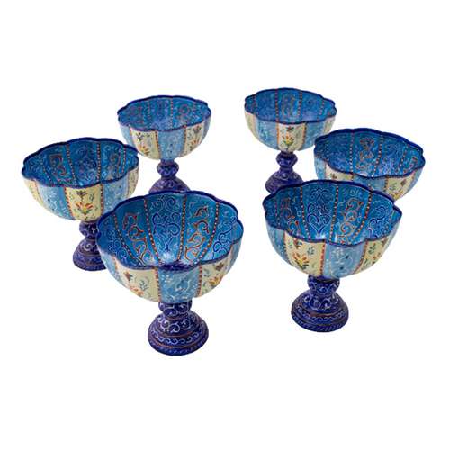 مجموعه ظروف هفت سین 6 پارچه مدل میناکاری AA1400