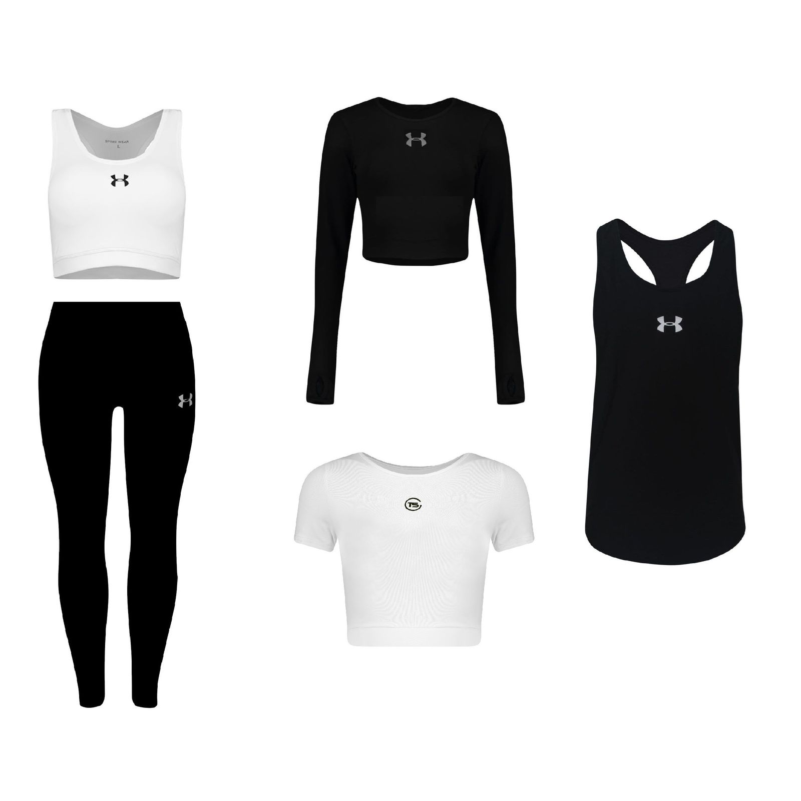 ست 5 تکه لباس ورزشی زنانه مدل 4101-1801-63-65-66 -  - 1