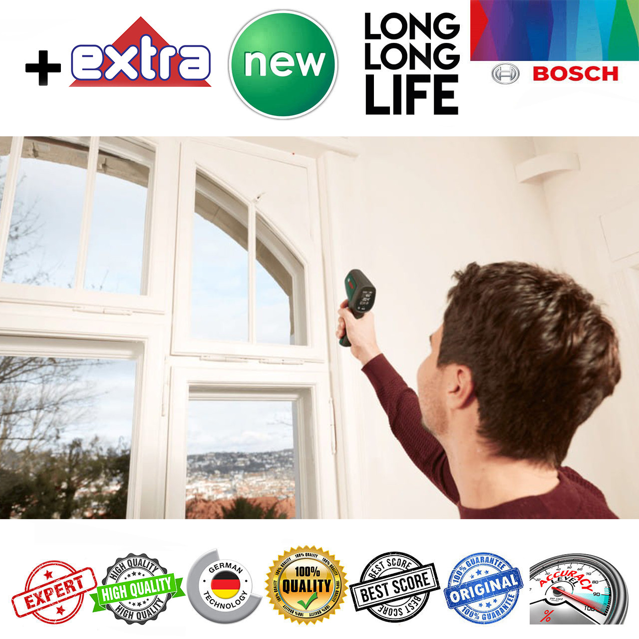 ترمومتر لیزری بوش مدل فوق هوشمند Universal 500