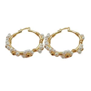 گوشواره زنانه طرح بابونه جذاب کد 81