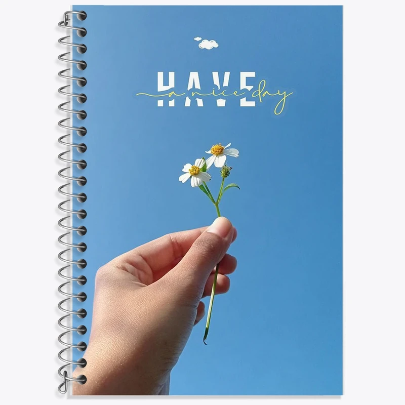 دفتر زبان 50 برگ خندالو مدل سه خط طرح Have A Nice Day کد F1100