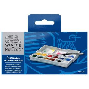 آبرنگ 12 رنگ وینزور اند نیوتون مدل Cotman کد 640 Half