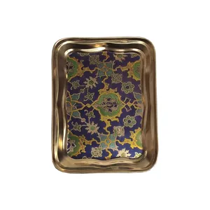 سینی برنجی مدل نگاره های قاجار کد VT-016