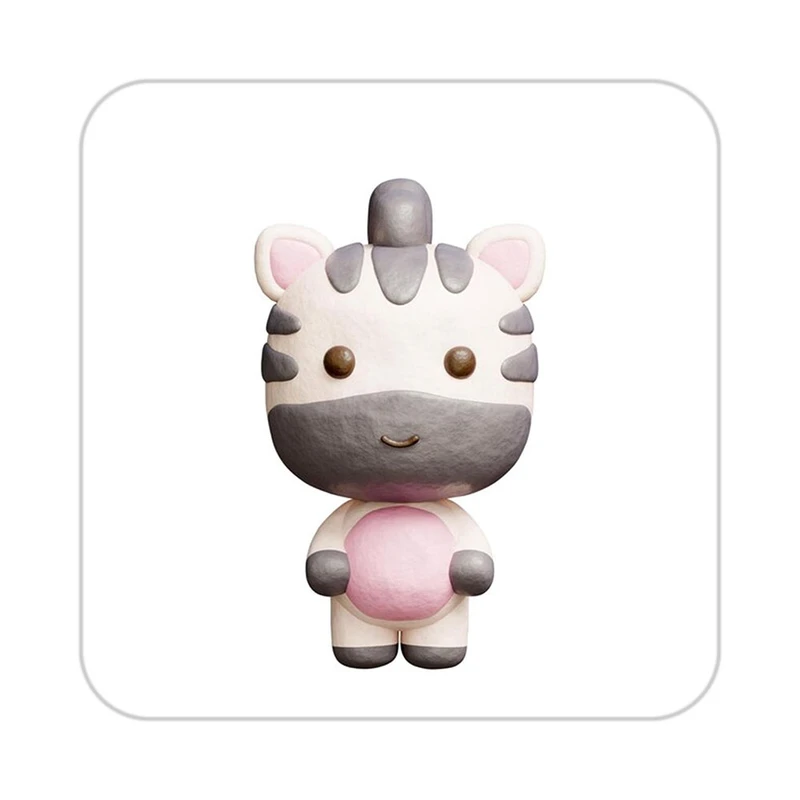 زیر لیوانی کاکتی طرح حیوانات کارتونی مدل mp27239