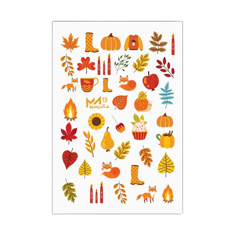 برچسب لنز ناخن ماتریسیو طرح پاییز کد L13