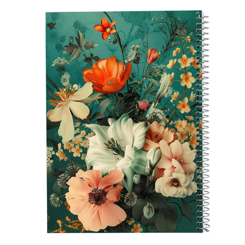 دفتر ژورنال نویسی 50 برگ مدوپد مدل نقطه ای طرح گل کد DF15976