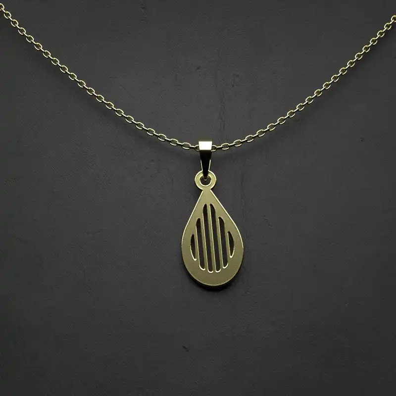 گردنبند طلا 18 عیار زنانه مدوپد مدل هندسی کد Y2-1-1035