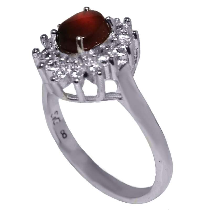 انگشتر نقره زنانه مدل عقیق یمن کد YW4073