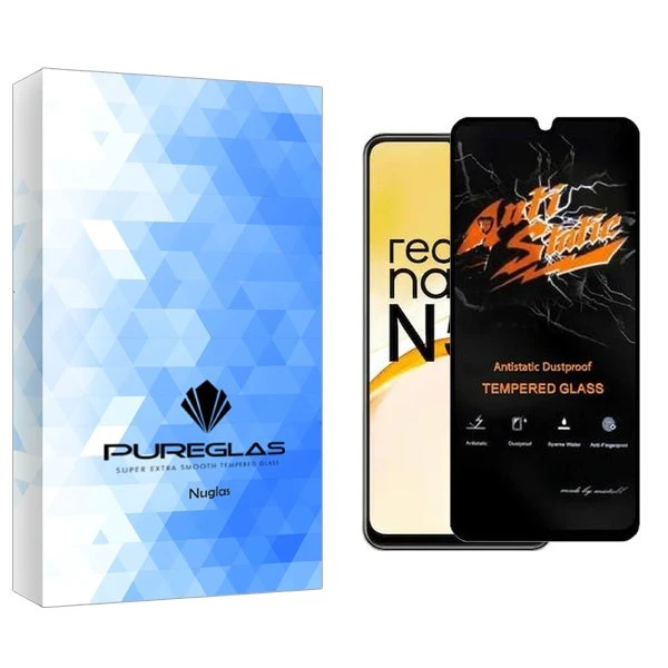محافظ صفحه نمایش پیور گلس مدل NueGlas Antistatic مناسب برای گوشی موبایل ریلمی Narzo N53
