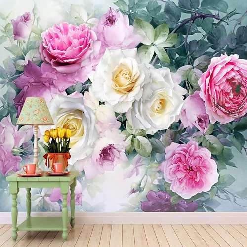 پوستر دیواری سه بعدی مدل گل رنگی DVRF1100