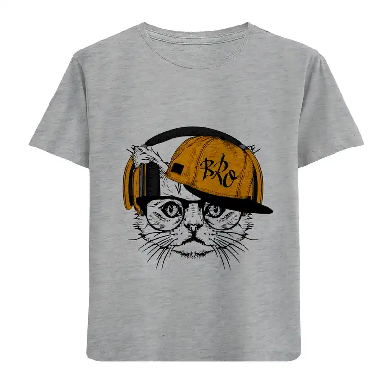 تی شرت بچگانه مدل گربه و هدفون F108