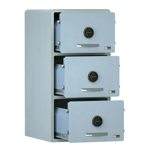 صندوق الکترونیکی سدید مدل فایل اداری نسوز اثرانگشتی 3 کشو 1100FAC وزن 175 کیلوگرم