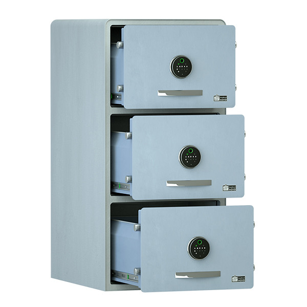 صندوق الکترونیکی سدید مدل فایل اداری نسوز اثرانگشتی 3 کشو 1100FAC وزن 175 کیلوگرم