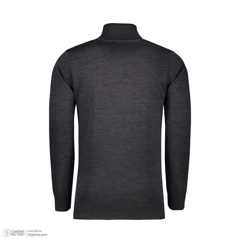 پلیور یقه اسکی مردانه تریکو پاییزان مدل PE700 رنگ زغالی