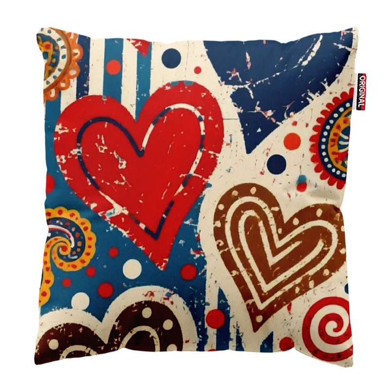 کوسن پاد آفرین طرح قلب سایز 30*30 سانتی متر کد 1184