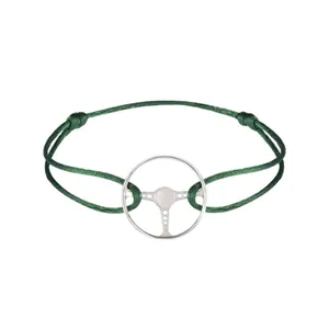 دستبند نقره زنانه مدل فرمان ماشین مسابقه ای کلاسیک