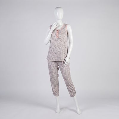 ست  تاپ و شلوارک راحتی زنانه ناربن مدل گل‌دار باغ