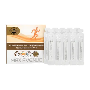 ویال ال کارنیتین پلاس ال آرژنین با طعم پرتقال مکس اونیو - 10 میلی لیتر بسته 10 عددی