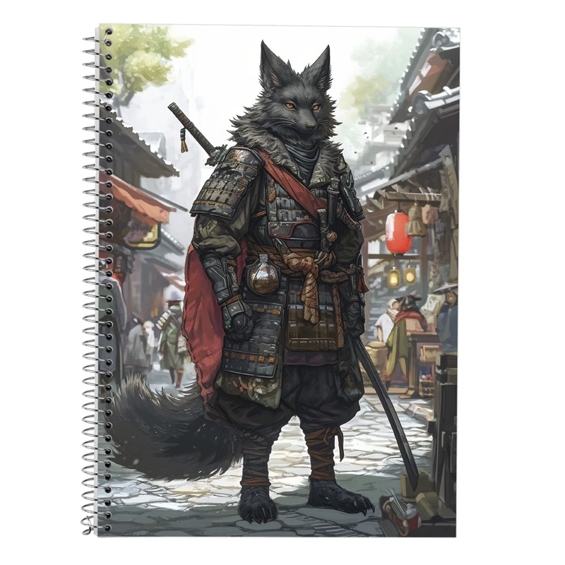 دفتر زبان 50 برگ مدوپد مدل دو خط طرح حیوانات جنگجو کد DF14776