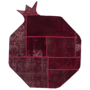 کلاژ فرش دستباف یک متری  مدل انار  کد11777