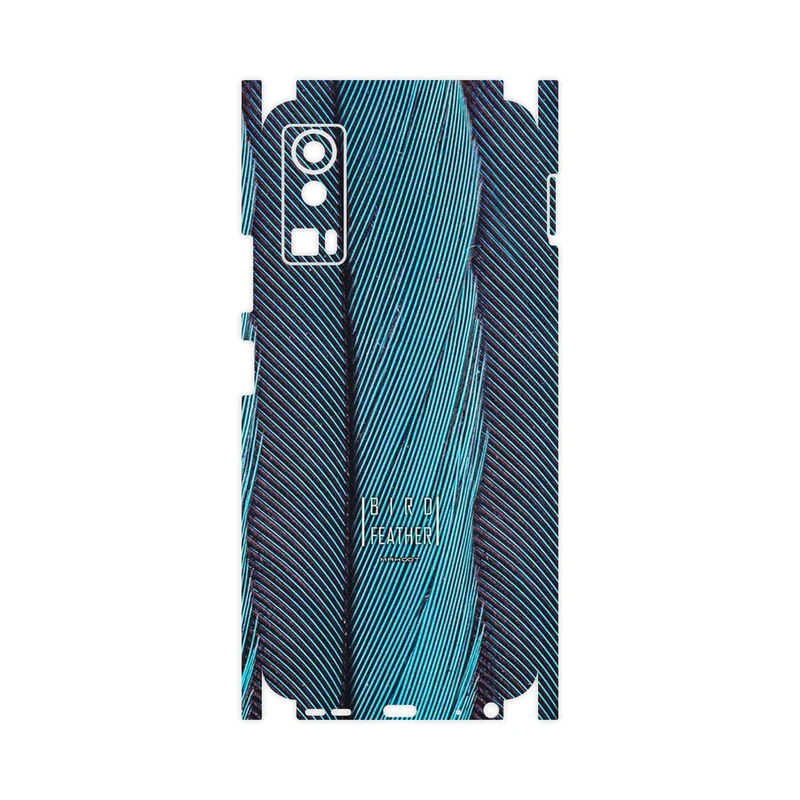 برچسب پوششی ماهوت مدل Turquoise feathers-FullSkin مناسب برای گوشی موبایل جی پلاس X20