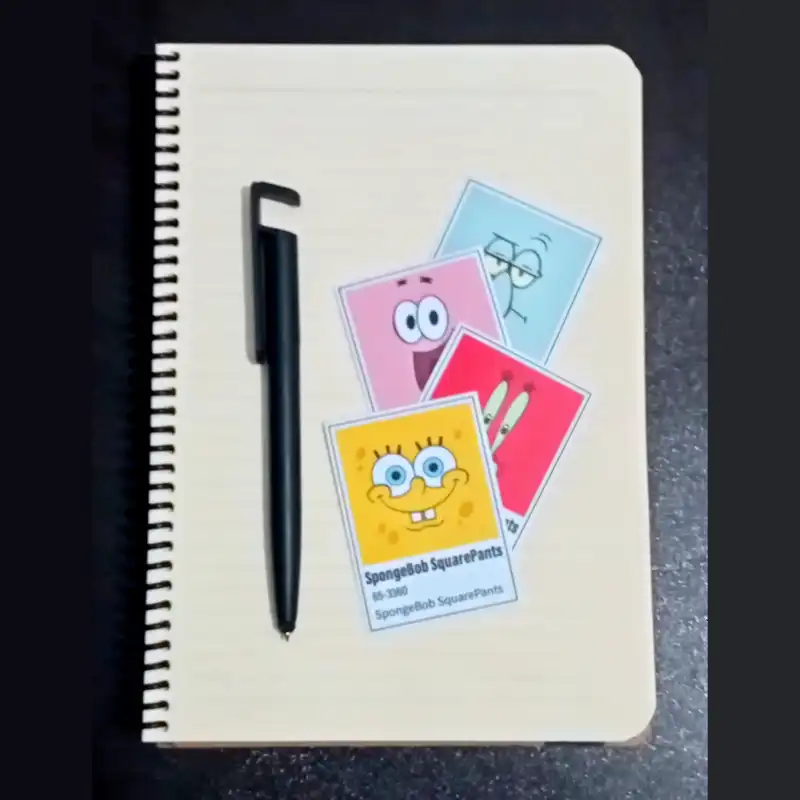 استیکر لپ تاپ کالامیکس طرح باب اسفنجی مدل spongebob مجموعه 7 عددی