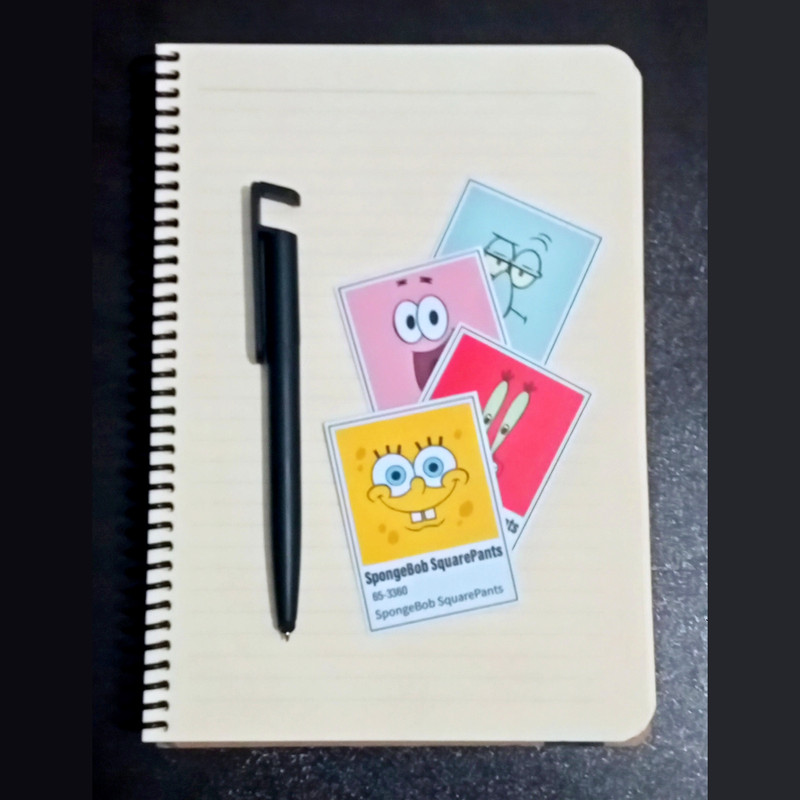 استیکر لپ تاپ کالامیکس طرح باب اسفنجی مدل spongebob مجموعه 7 عددی