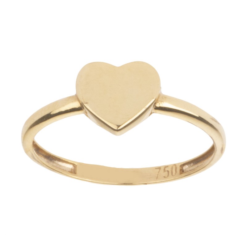انگشتر طلا 18 عیار زنانه قیراط طرح قلب کد GH5289