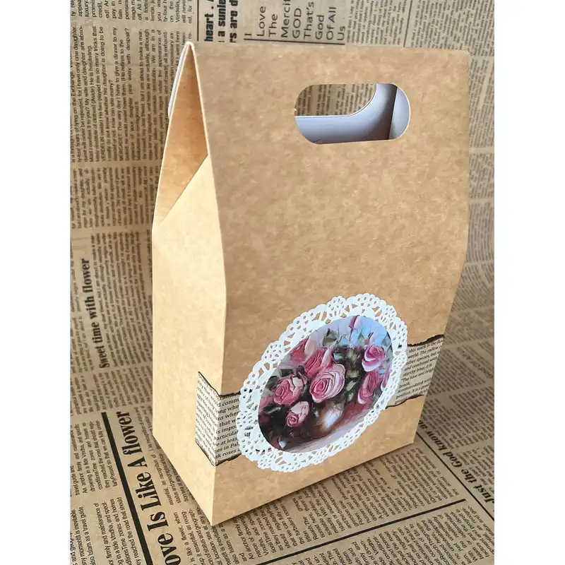 پاکت هدیه مدل گلدان رز فرانسوی کد CR.11