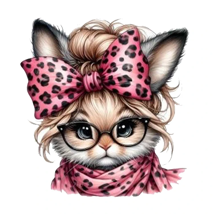 استیکر پارچه و لباس پاد آفرین مدل گربه کد 446