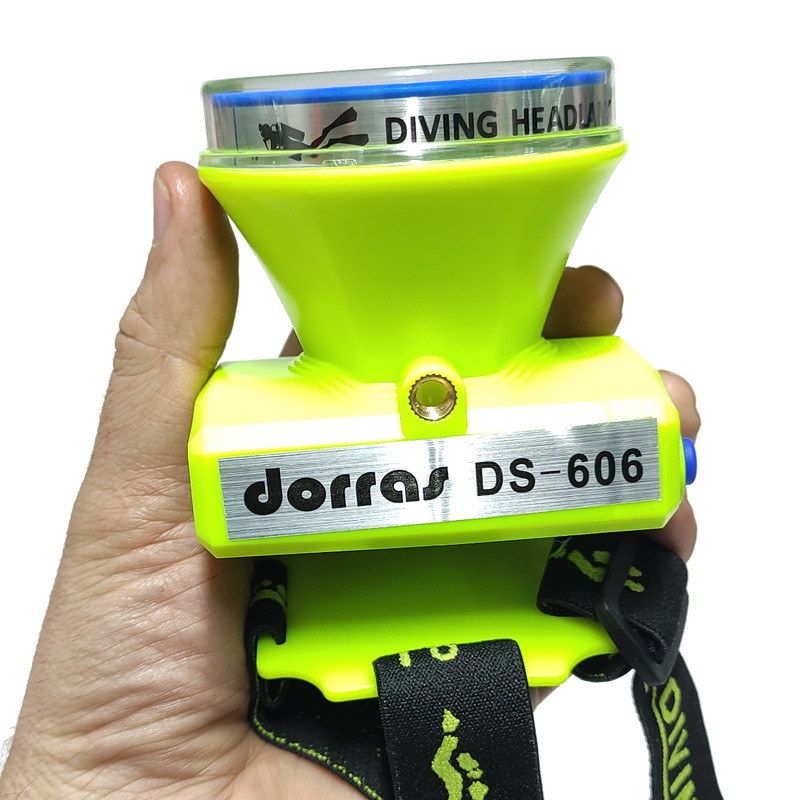 چراغ پیشانی مدل غواصی کد dorras DS-606 با نور مهتابی