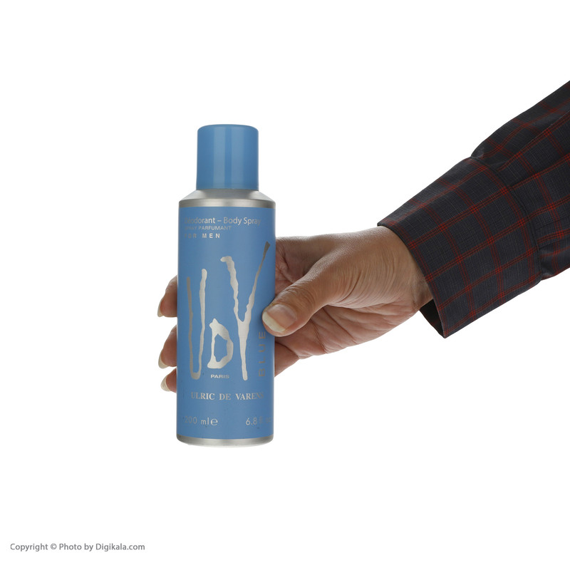 اسپری دئودورانت مردانه اولریک دو وارن مدل BLUE حجم 200 میلی لیتر