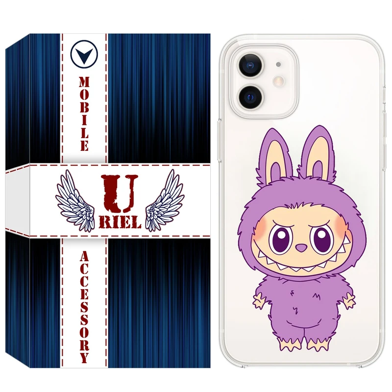 کاور یوریل مدل Clear کد 150 طرح لبوبو Labubu مناسب برای گوشی موبایل اپل iPhone 12