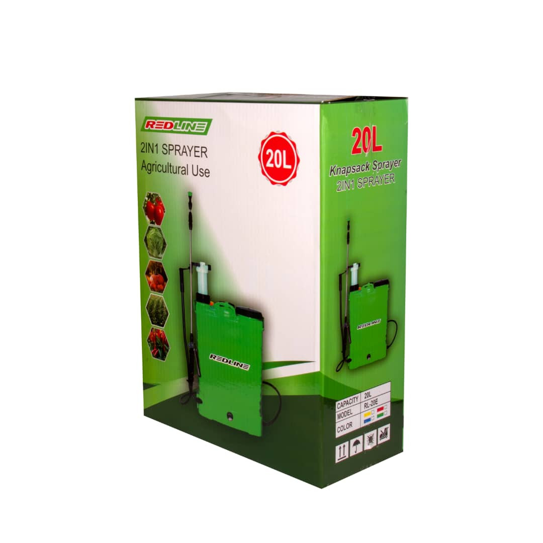 سمپاش دوکاره شارژی و دستی ردلاین مدل RL-20E ظرفیت 20 لیتر