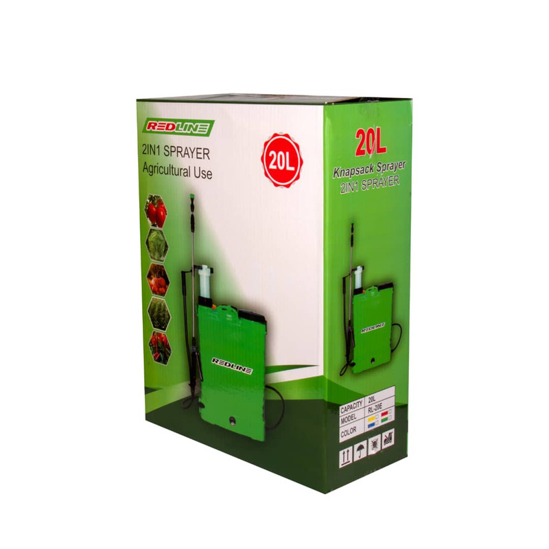سمپاش دوکاره شارژی و دستی ردلاین مدل RL-20E ظرفیت 20 لیتر