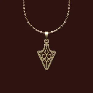 گردنبند طلا 18 عیار زنانه مدوپد مدل هندسی کد X2-1-1170