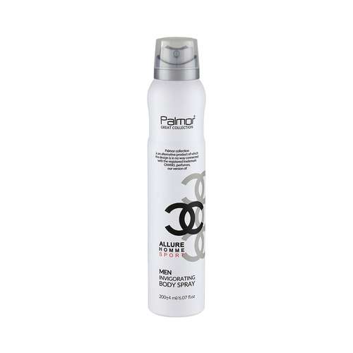 اسپری بدن مردانه پالمور مدل ALLURE HOMME SPORT حجم 200 میلی لیتر