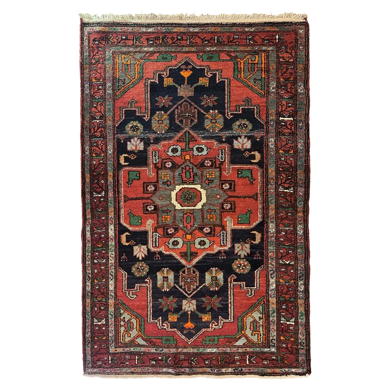 فرش دستباف کناره طول دو متر مدل ترکمن کد NKP.RJ20