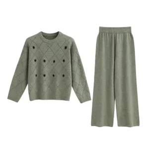 ست پلیور و شلوار زنانه مدل گلدوزی ستاره