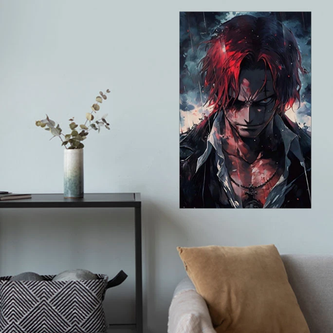 پوستر گوفی مدل آکاگامی شنکس امپراتور دریا انیمه وان پیس طرح Akagami Shanks One Piece Anime Poster کد DRAM74